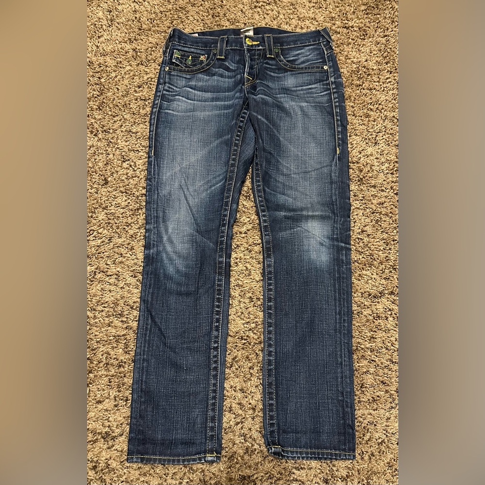 True Religion Women’s Cameron Boyfriend Jeans Size 27 EUC